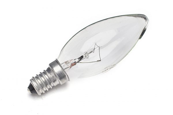 60w SES clear candle